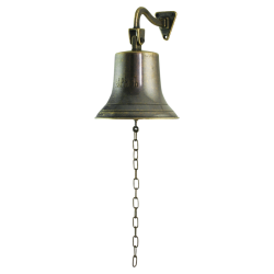 Корабельная Рында Варяг Антик с цепочкой - Диаметр 14 см