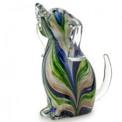 Статуэтка из Муранского стекла Собачка, коллекция Блу-верди