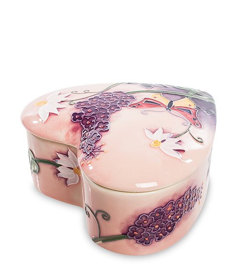 Шкатулка из фарфора Гармония Pavone JP-115/10, вид профиль