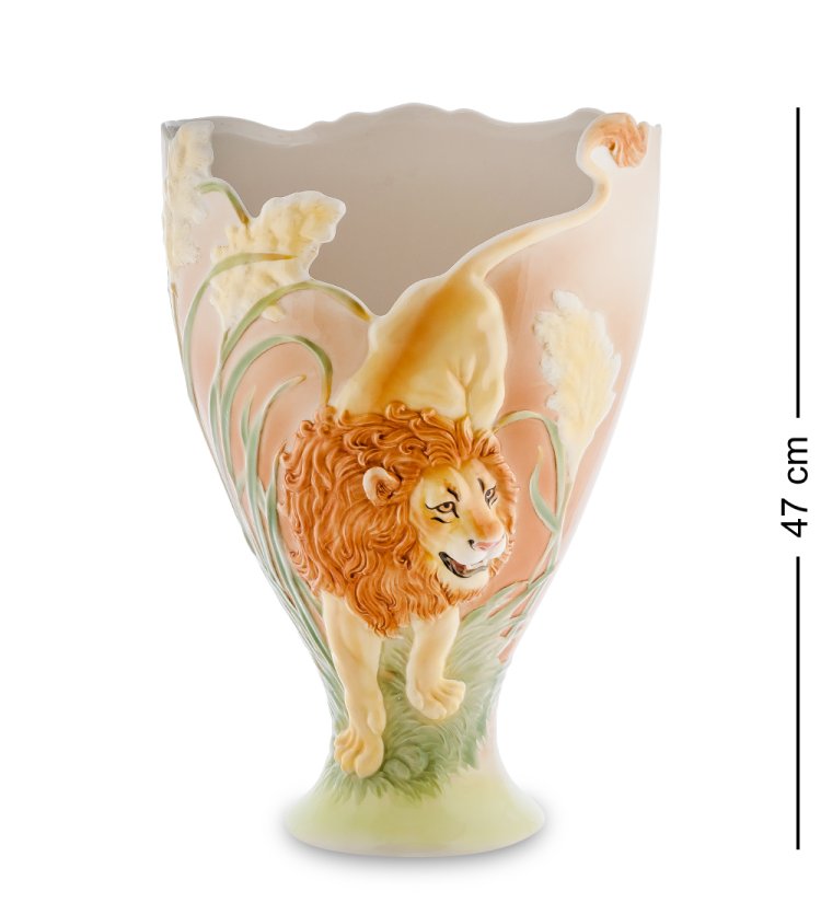 Широкая Ваза для цветов из фарфора Лев Pavone FM-32/ 7