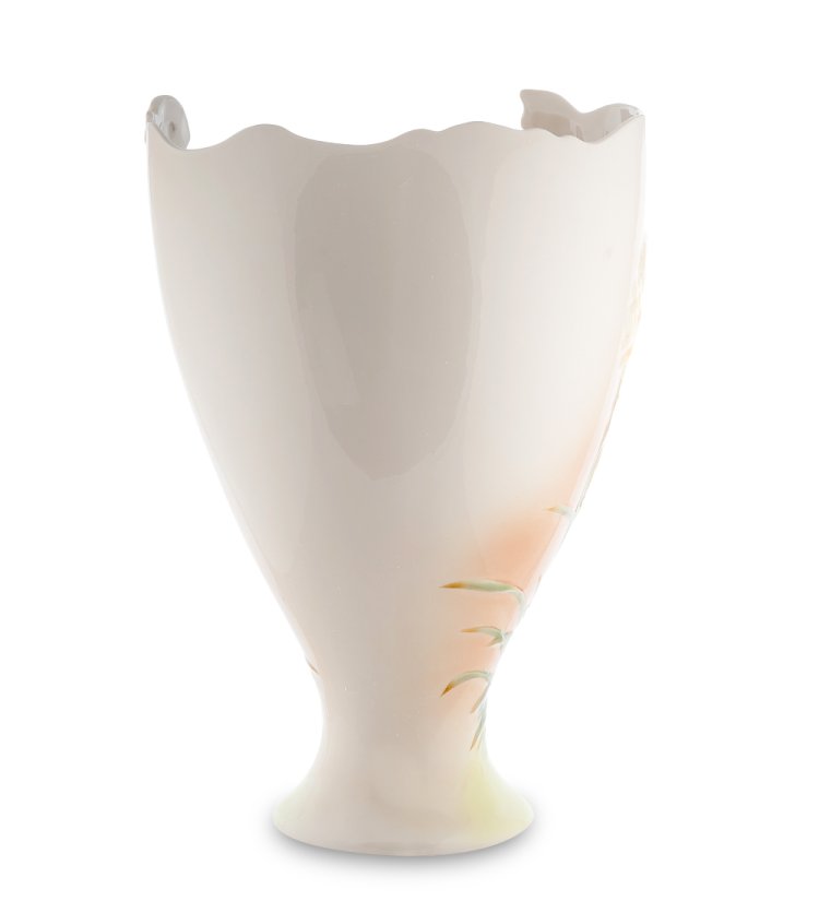 Широкая Ваза для цветов из фарфора Лев Pavone FM-32/ 7, фотография с обратной стороны