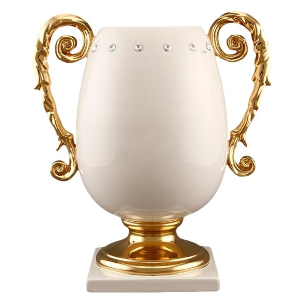 Ваза кубок для цветов с ручками