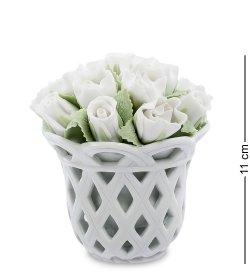 Композиция Цветочная корзина из керамики