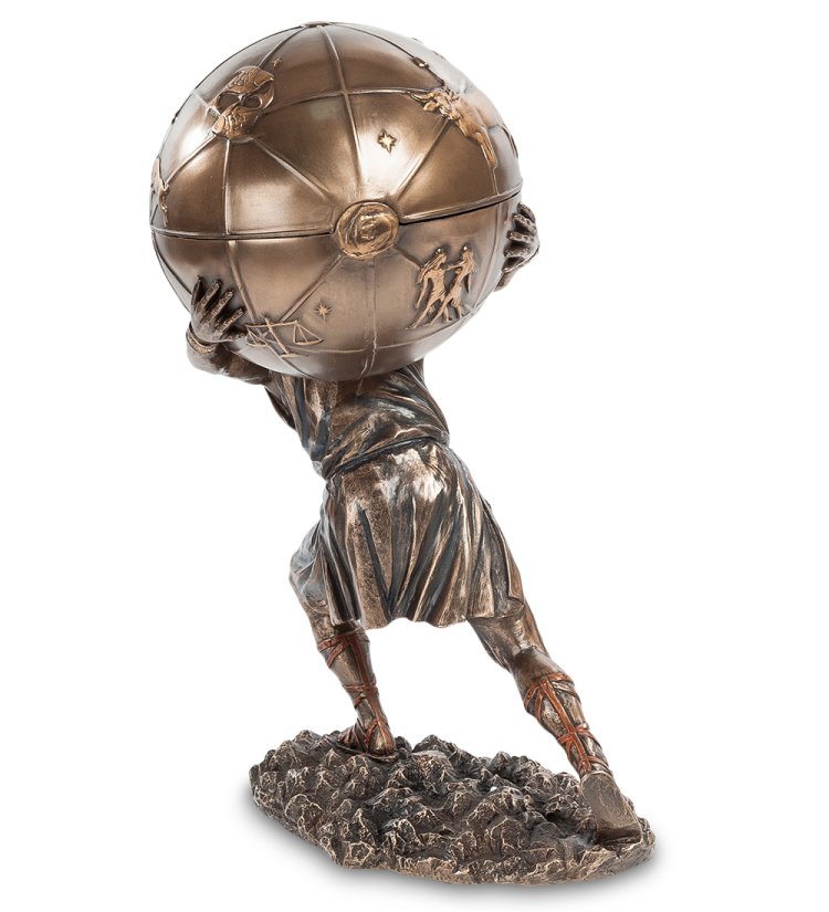 Статуэтка-шкатулка Атлас Veronese WS-157, оборотная сторона