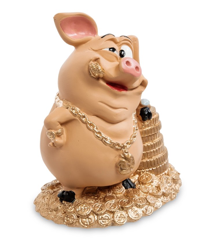 Статуэтка Свинка Талисман на удачу The Comical World of Stratford RV-616, вид профиль