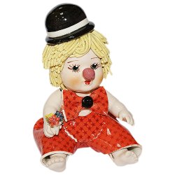 Фигурка из фарфора Клоун в котелке