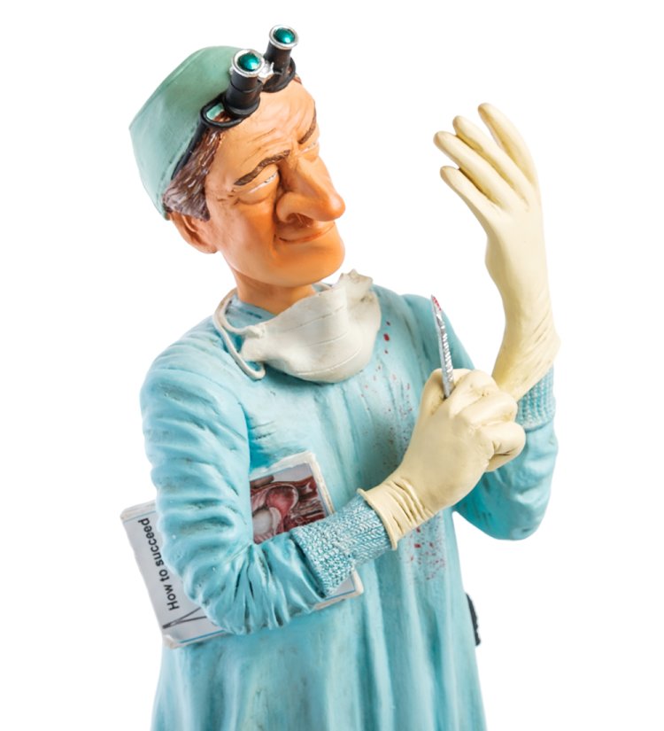 Статуэтка Хирург перед операцией - The Surgeon Forchino FO-85548, увеличенный портретный вид