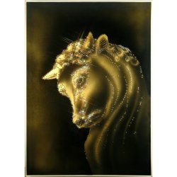 Картина Талисман бык c кристаллами Swarovski