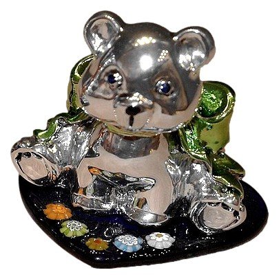 Статуэтка Медвежонок с зеленым бантом Euro Far 0212ADM