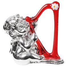 Статуэтка Ангелок с красной арфой