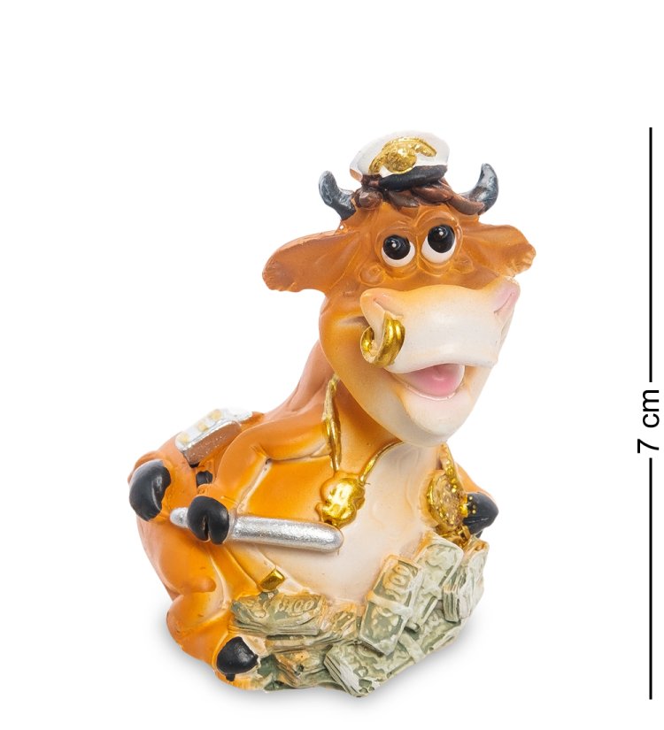 Статуэтка Бык на долларах - символ 2021 года AF-1017/3