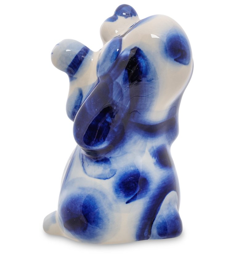 Фигурка Собака Трезор Голубая гжель ГЛ-399, фотография со спины