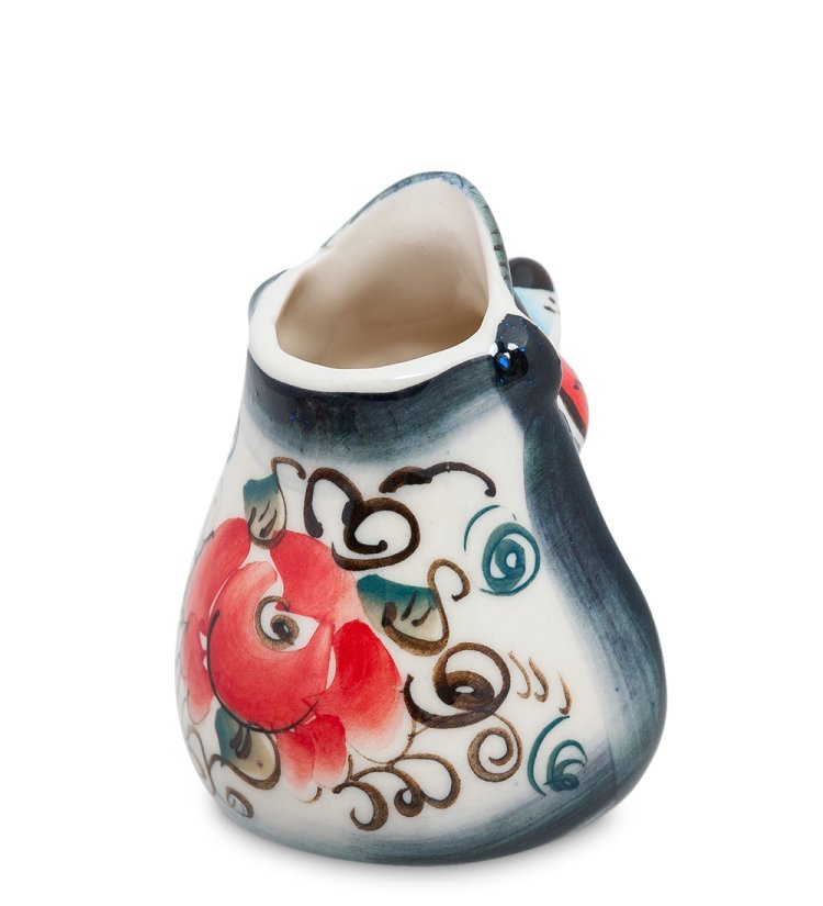 Подставка для зубочисток Ежик Цветная гжель ГЛ-114, фотография со спины