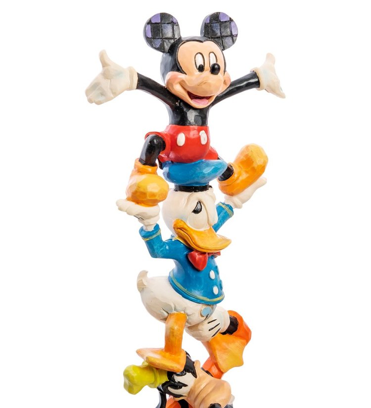 Статуэтка Гуффи, Микки Маус и Дональд Дак - качающаяся башня Disney Traditions, увеличенный вид верхней части