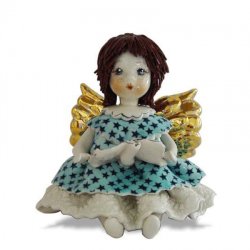 Статуэтка из фарфора Ангел в голубом с нотами