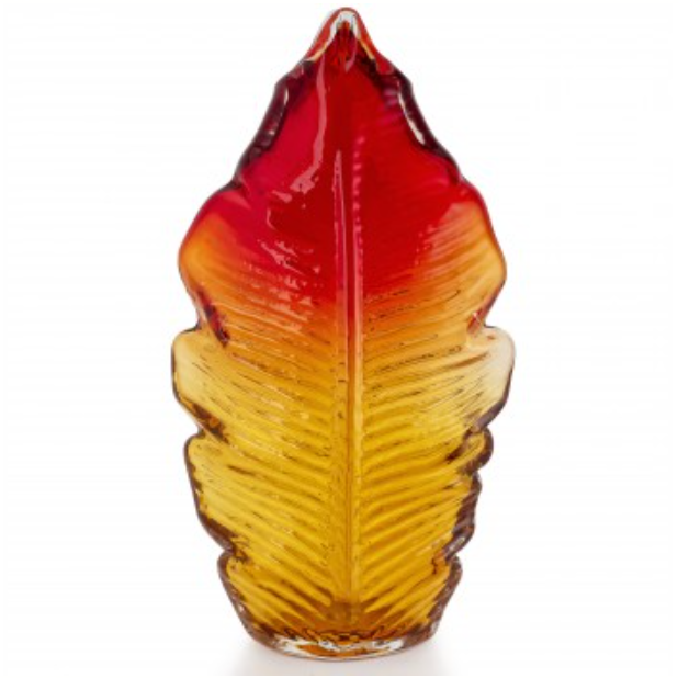 Ваза для цветов из венецианского стекла Осенний Лист Mirho 52008, вид профиль