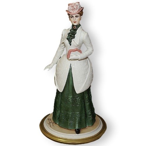 Статуэтка из фарфора Дама с портмоне