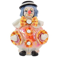 Копилка из фарфора коралловый клоун