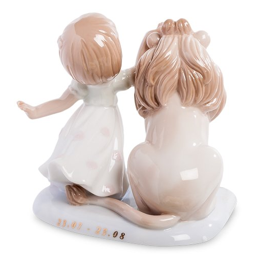 Фигурка из фарфора Девочка - Знак зодиака Лев Pavone JP-28/ 8, оборотная сторона