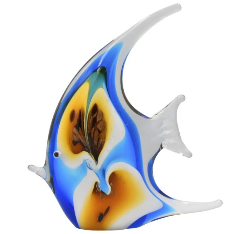 Статуэтка из Муранского стекла Рыбка - Авантюрин Mirho 21351M, вид профиль
