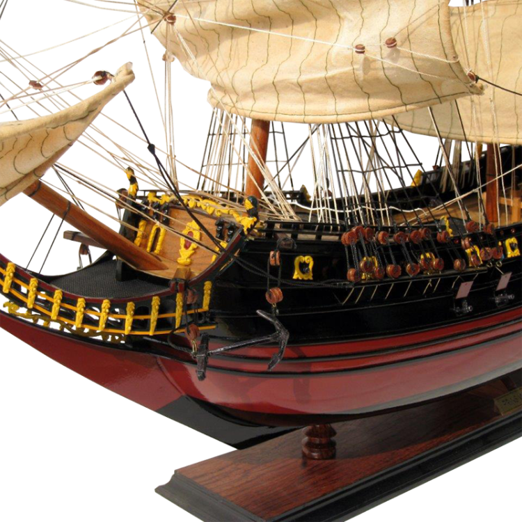 Модель парусного корабля Prins Willim, Голландия, 94 см, фотография носа