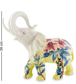 Статуэтка из фарфора Желтый Слон с поднятым хоботом