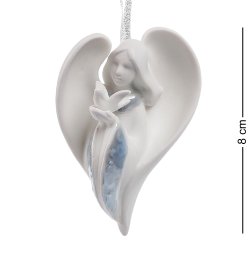 Подвесная статуэтка в виде сердца Ангел с голубем