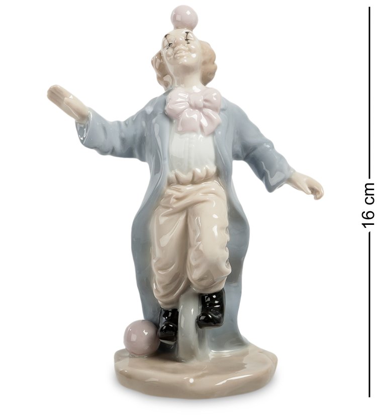 Статуэтка из фарфора Клоун на велосипеде с мячами Pavone JP-19/ 2