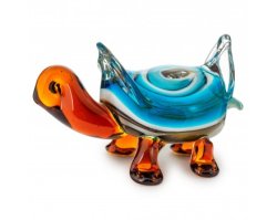 Статуэтка из Муранского стекла Черепаха с лазурным панцирем