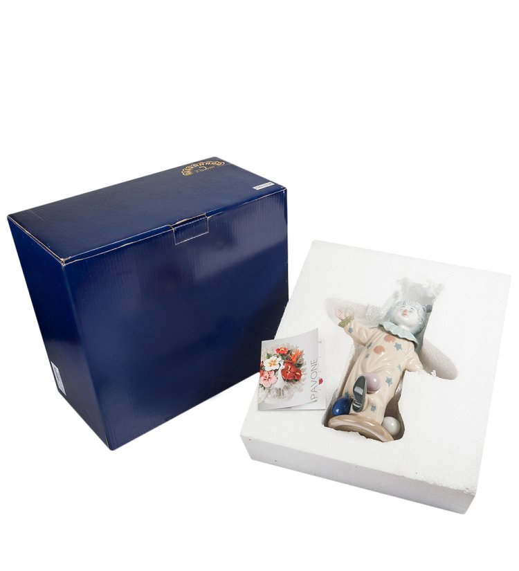 Статуэтка из фарфора Клоун жонглер шариками Pavone CMS-23/24, фотография упаковки