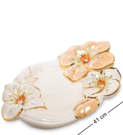 Блюдо из керамики цветы