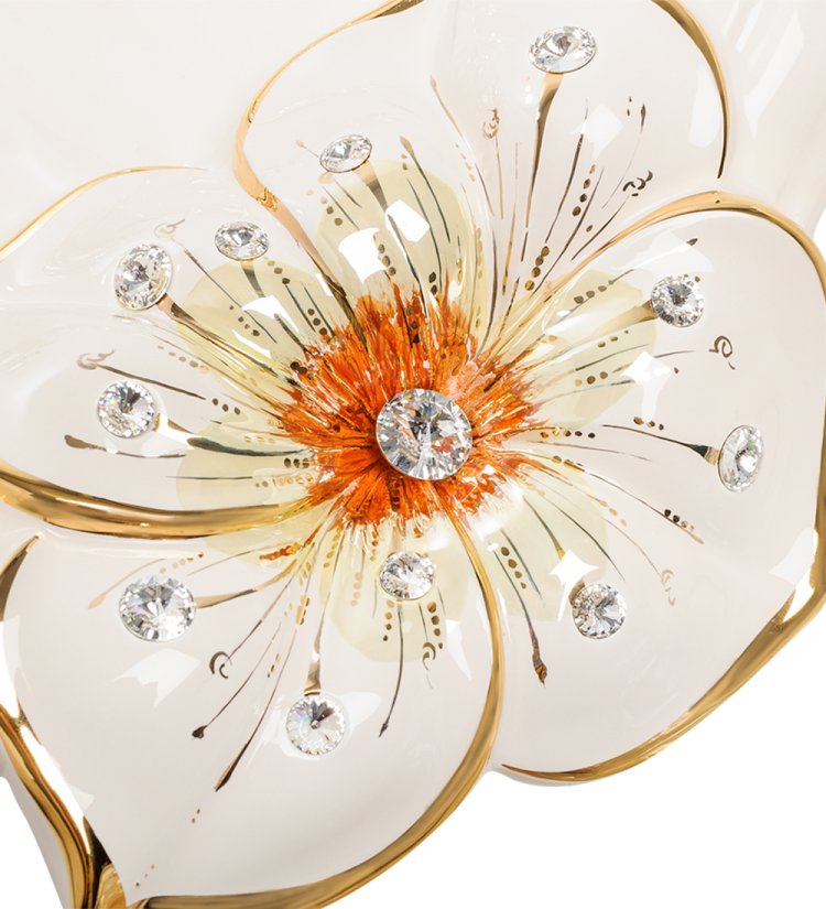 Блюдо из керамики цветы Ahura, фотография крупным планом