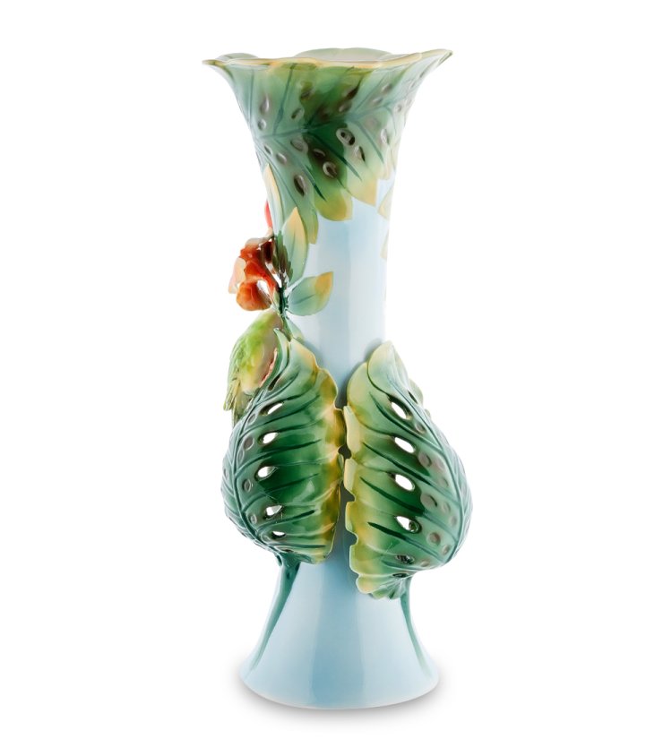 Ваза для цветов из фарфора Попугай Pavone FM-33/ 4, фотография сбоку
