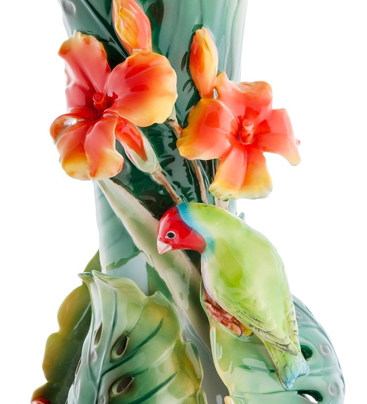 Ваза для цветов из фарфора Попугай Pavone FM-33/ 4, фотография крупным планом