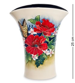 Широкая Ваза из фарфора Цветущий сад