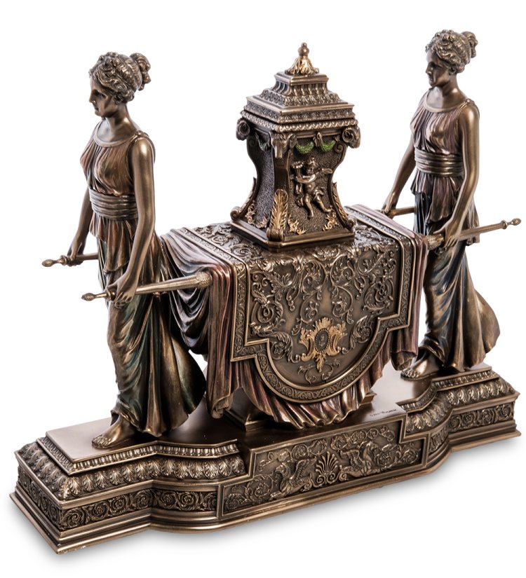 Часы в стиле барокко Уходящее время Veronese WS-613/ 1, оборотная сторона