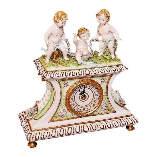 Часы из фарфора Играющие дети