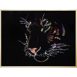 Картина Тигр c кристаллами Swarovski