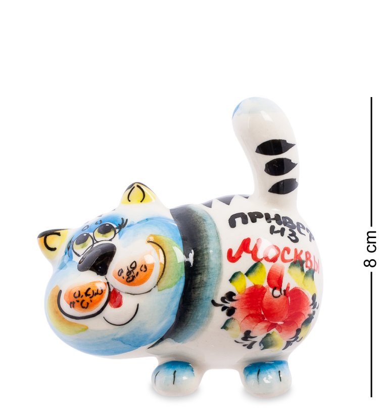 Фигурка Кот Барсик Цветная гжель ГЛ-368