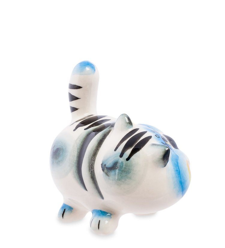 Фигурка Кот Барсик Цветная гжель ГЛ-368, фотография со спины