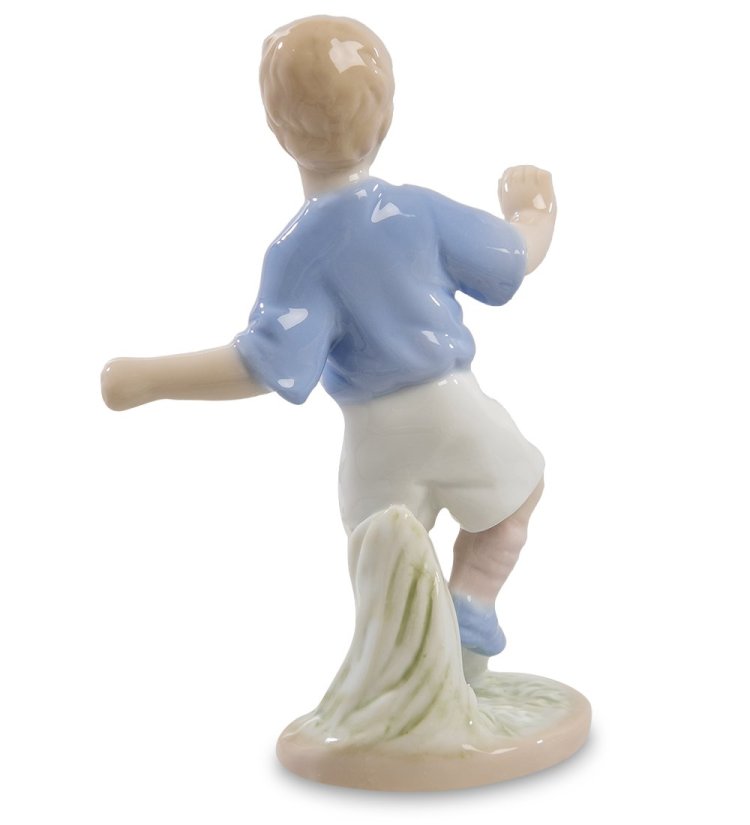 Статуэтка из фарфора Мальчик Юный футболист Pavone JP-50/ 3, оборотная сторона