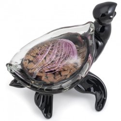 Статуэтка из Муранского стекла Черепаха с розовой медузой