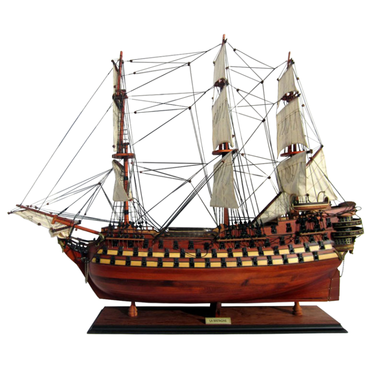 Модель парусного корабля La Bretagne, Франция, 94 см