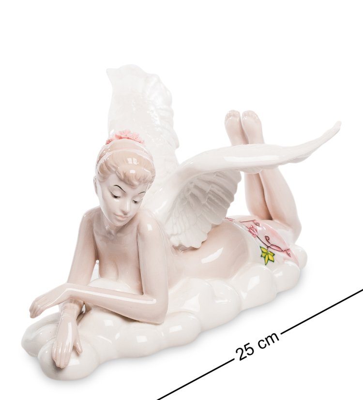 Статуэтка из фарфора Девушка Ангел на облаке Pavone JP-764/ 6