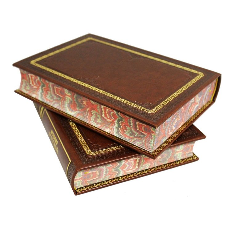 Книга кожаном переплете История Русской жизни, 2 тома - И. Забелин BG7070M, фотография с обратной стороны