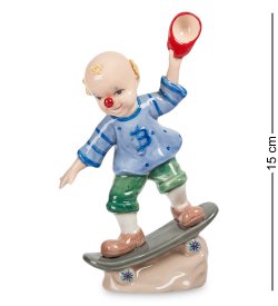 Статуэтка из фарфора Клоун на скейтборде