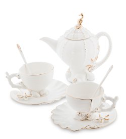 Чайный набор на 2 персоны с чайником Морская ракушка