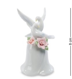 Колокольчик из фарфора Голуби