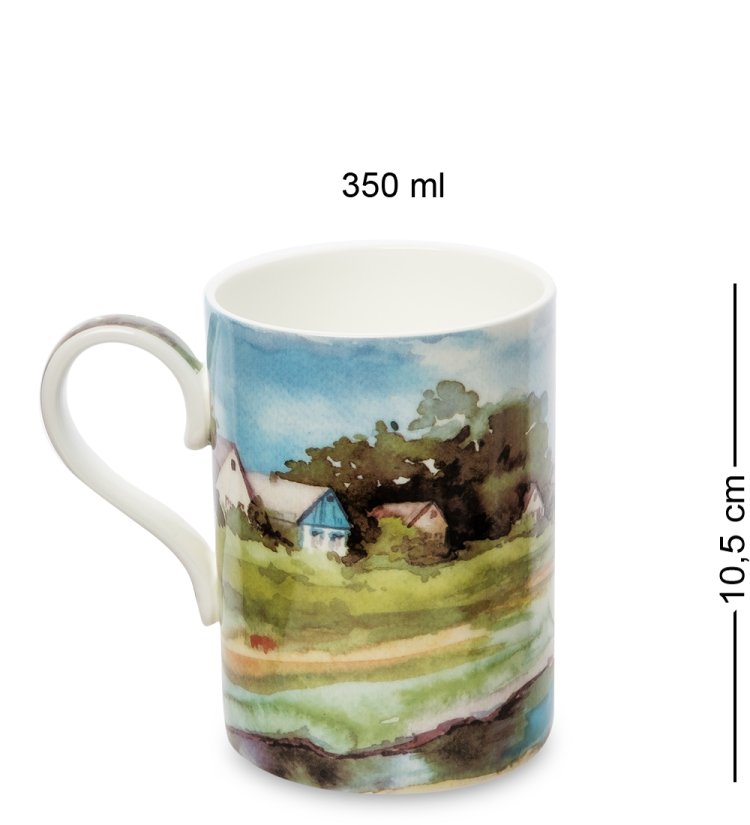 Кружка из фарфора Деревенские Мотивы Pavone JK-303, оборотная сторона