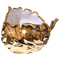 Ваза для фруктов Лист, Золотая